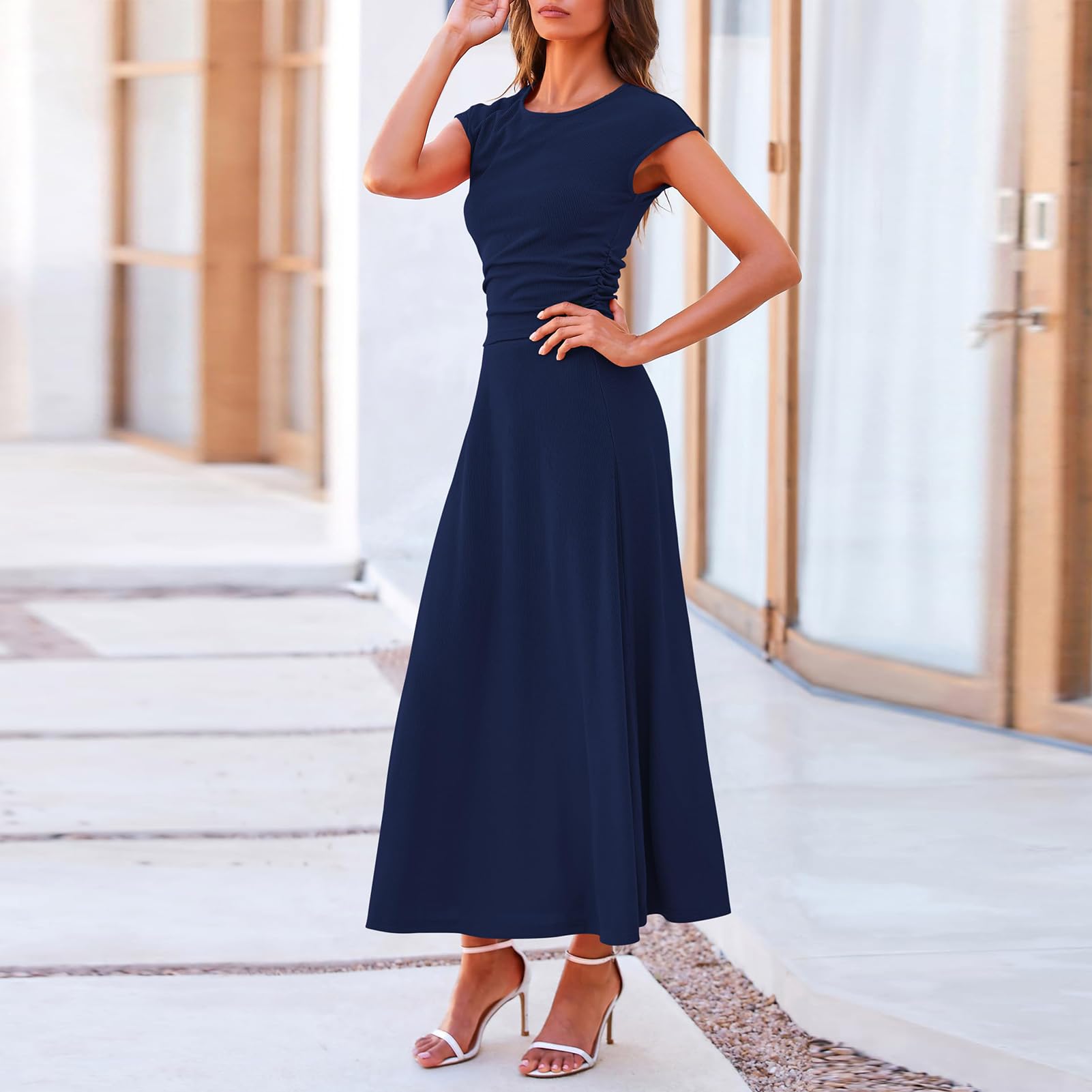 Casual Two Piece Skirt Set Sleeveless Long Ball Gown Suitable For Evening Dresses